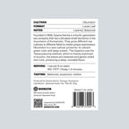 Back label of a Shokuyuka Okumidori loose leaf tea package, featuring product details, brewing instructions, tasting notes, a barcode, and a QR code on a white background.